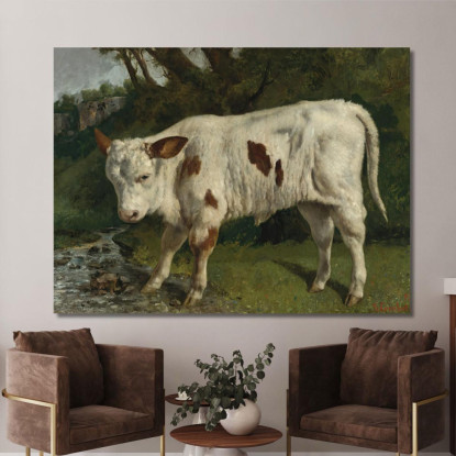 Il Vitello Bianco Gustave Courbet cg102 quadro stampato su tela