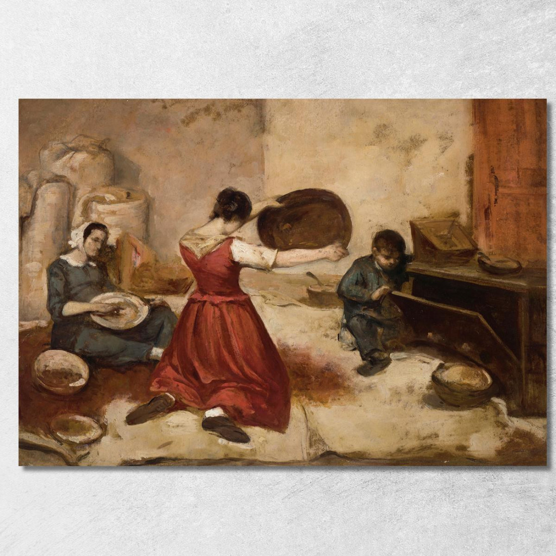 Schizzo Di Setacci Di Grano Gustave Courbet cg104 quadro stampato su tela Schizzo Di Setacci Di Grano Gustave Courbet cg104 quadro stampato su tela