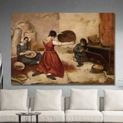 Schizzo Di Setacci Di Grano Gustave Courbet cg104 quadro stampato su tela