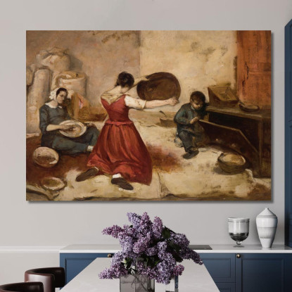 Schizzo Di Setacci Di Grano Gustave Courbet cg104 quadro stampato su tela