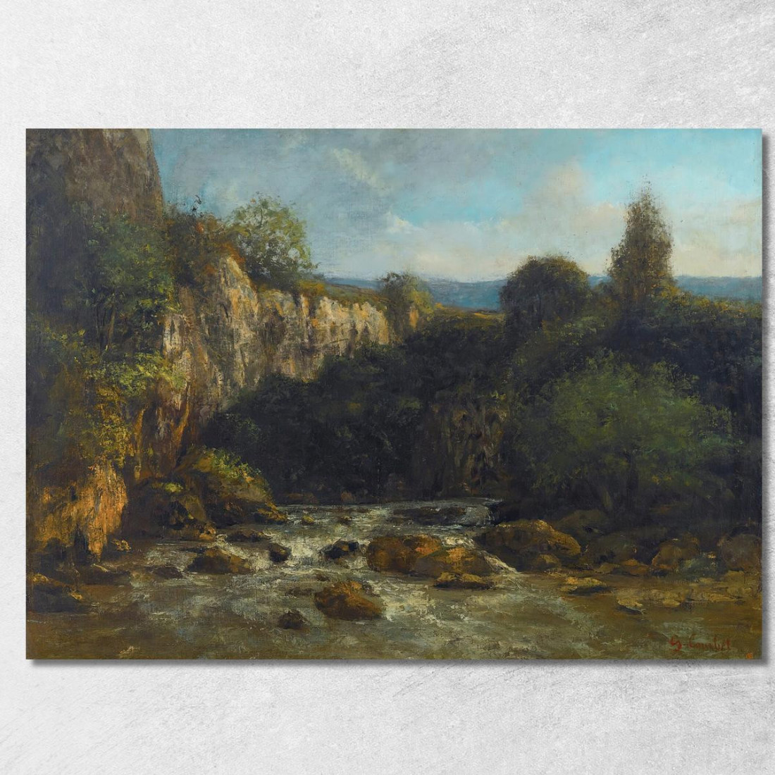 Le Gole Della Loue Gustave Courbet cg107 quadro stampato su tela