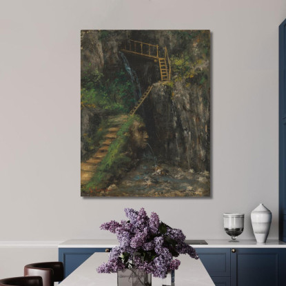 Le Gole Del Saillon Gustave Courbet cg108 quadro stampato su tela