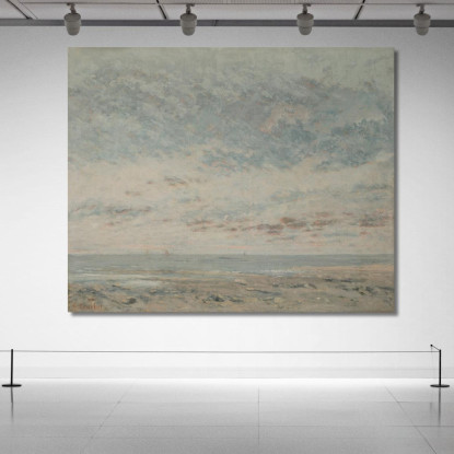 Bassa Marea A Trouville Gustave Courbet cg110 quadro stampato su tela