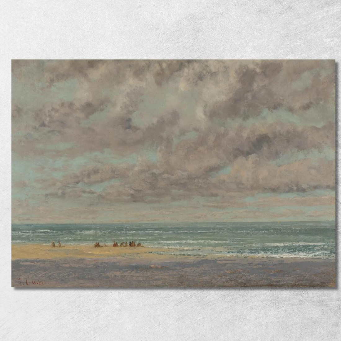 Marine Les Équleurs Gustave Courbet cg114 quadro stampato su tela Marine Les Équleurs Gustave Courbet cg114 quadro stampato su tela