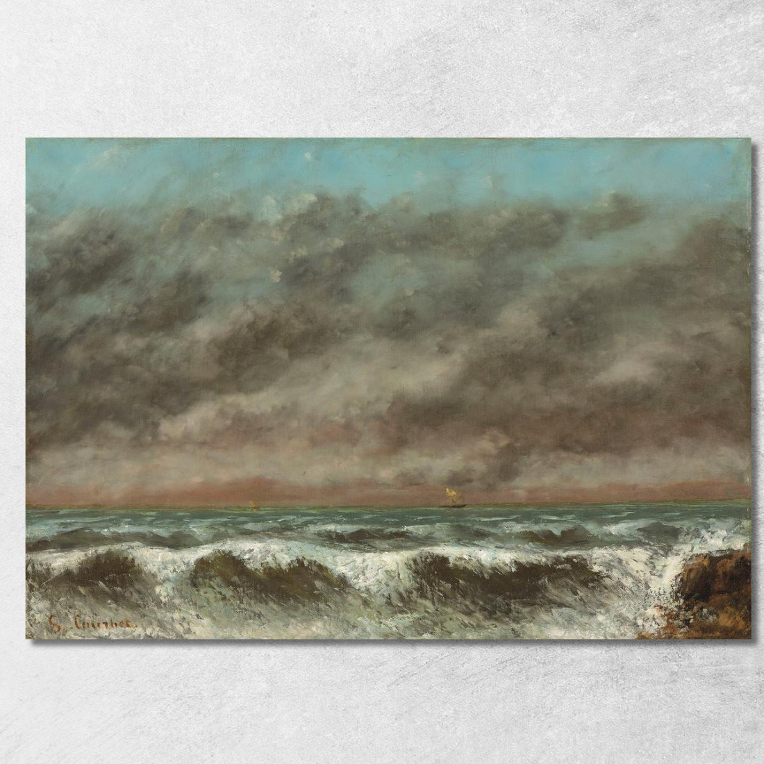 Marino Gustave Courbet cg115 quadro stampato su tela Marino Gustave Courbet cg115 quadro stampato su tela