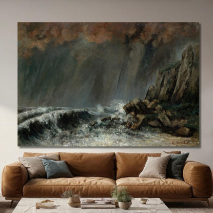 Marine La Tromba Marina Gustave Courbet cg116 quadro stampato su tela