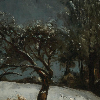 Nevicare Gustave Courbet cg120 quadro stampato su tela