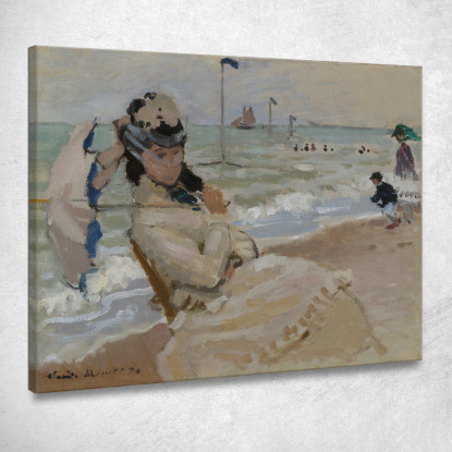 Camille Sulla Spiaggia Di Trouville Claude Monet mnt205 quadro stampato su tela