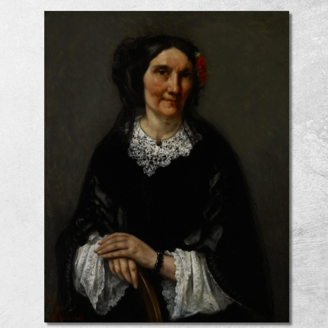 Ritratto Di Anika Psalmon Signora Robin Gustave Courbet cg141 quadro stampato su tela Ritratto Di Anika Psalmon Signora Robin Gustave Courbet cg141 quadro stampato su tela