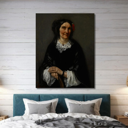 Ritratto Di Anika Psalmon Signora Robin Gustave Courbet cg141 quadro stampato su tela
