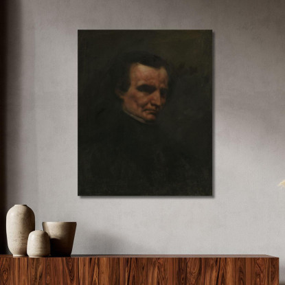 Ritratto Del Compositore Hector Berlioz Gustave Courbet cg143 quadro stampato su tela
