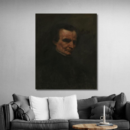 Ritratto Del Compositore Hector Berlioz Gustave Courbet cg143 quadro stampato su tela