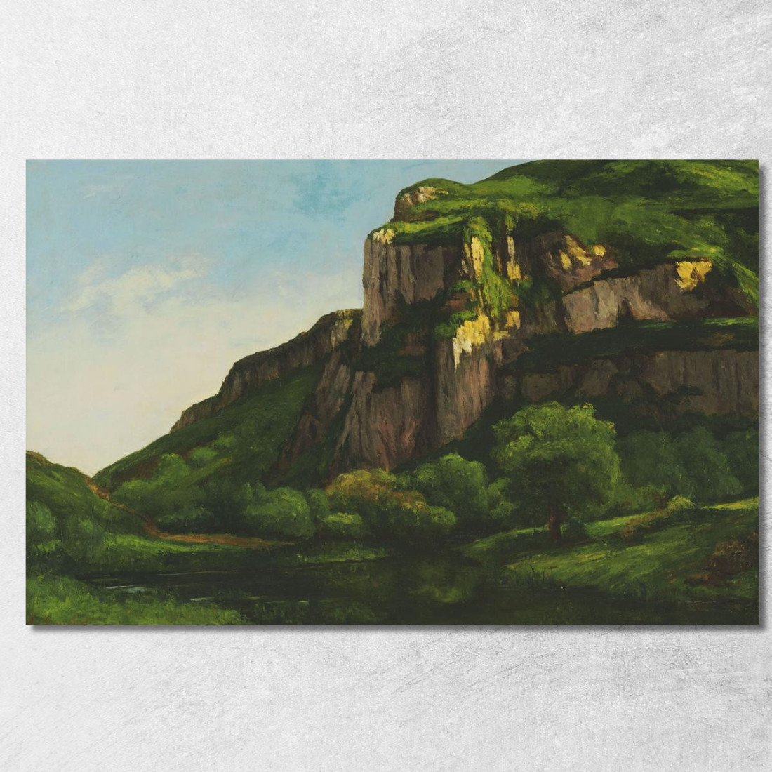 Rocce A Mouthier Gustave Courbet cg148 quadro stampato su tela