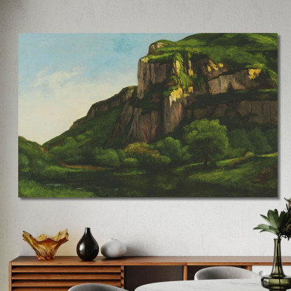 Rocce A Mouthier Gustave Courbet cg148 quadro stampato su tela