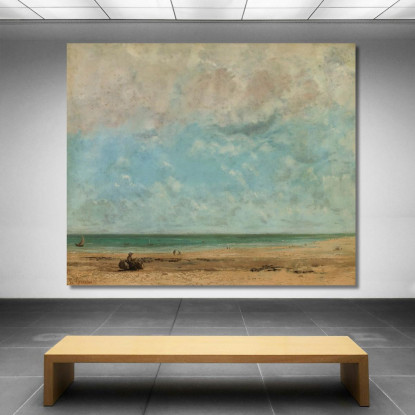 Paesaggio Balneare Gustave Courbet cg151 quadro stampato su tela