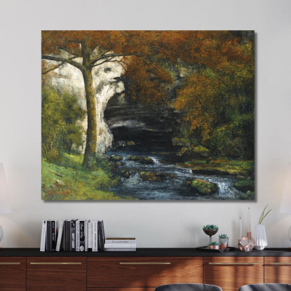 Sorgente Del Lison Presso Nans Gustave Courbet cg155 quadro stampato su tela