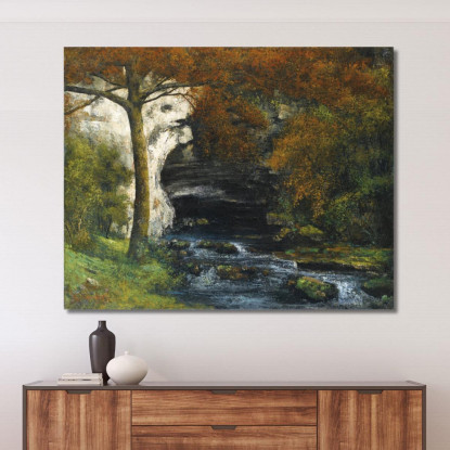 Sorgente Del Lison Presso Nans Gustave Courbet cg155 quadro stampato su tela