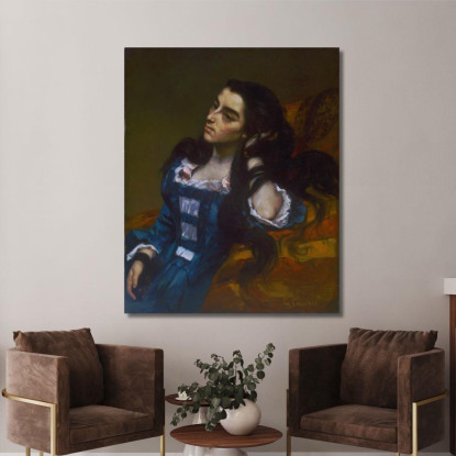 Donna Spagnola Gustave Courbet cg156 quadro stampato su tela