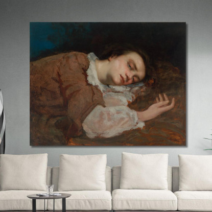 Giovani Donne Delle Rive Della Senna Estate Gustave Courbet cg160 quadro stampato su tela