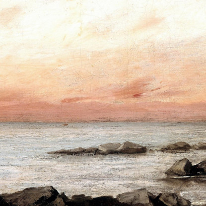 Tramonto Vevey Svizzera Gustave Courbet cg162 quadro stampato su tela