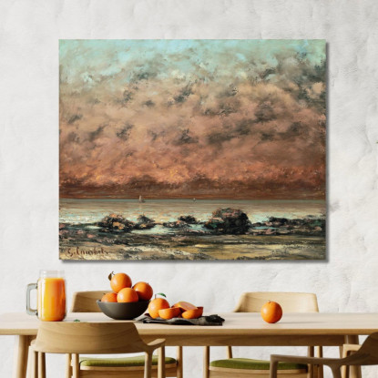Le Rocce Nere A Trouville Gustave Courbet cg163 quadro stampato su tela