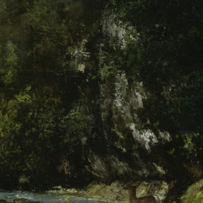 Il Ruscello Di Les Puits-Noir Gustave Courbet cg164 quadro stampato su tela