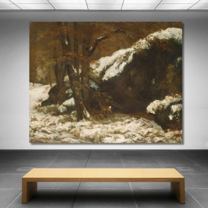 Il Cervo Gustave Courbet cg166 quadro stampato su tela