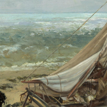 La Barca Da Pesca Gustave Courbet cg170 quadro stampato su tela