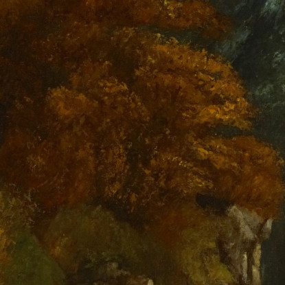 La Valletta Di Ornans Bords Du Doubs Effetto Autunnale Gustave Courbet cg171 quadro stampato su tela