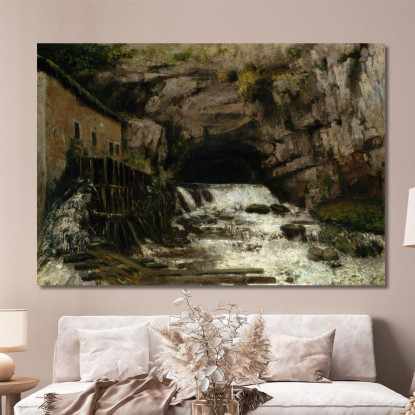 La Fonte Del Loue Gustave Courbet cg179 quadro stampato su tela