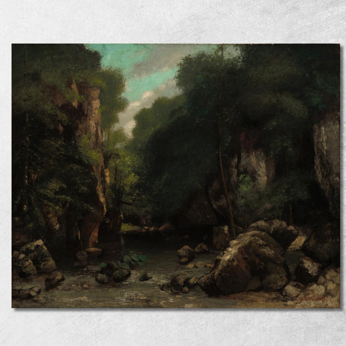 La Valle Dei Puits-Noir Gustave Courbet cg181 quadro stampato su tela La Valle Dei Puits-Noir Gustave Courbet cg181 quadro stampato su tela