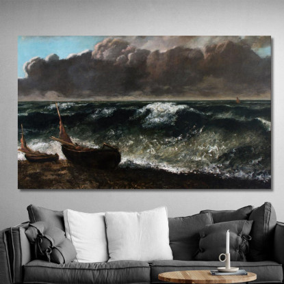L'Onda 2 Gustave Courbet cg182 quadro stampato su tela