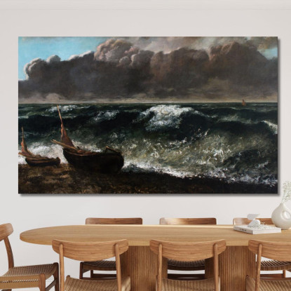 L'Onda 2 Gustave Courbet cg182 quadro stampato su tela
