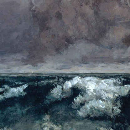 L'Onda 3 Gustave Courbet cg183 quadro stampato su tela