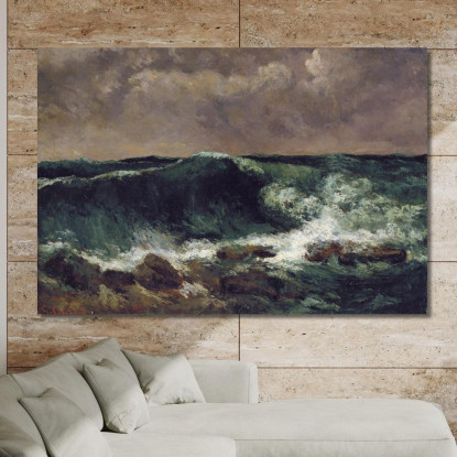 L'Onda Gustave Courbet cg184 quadro stampato su tela