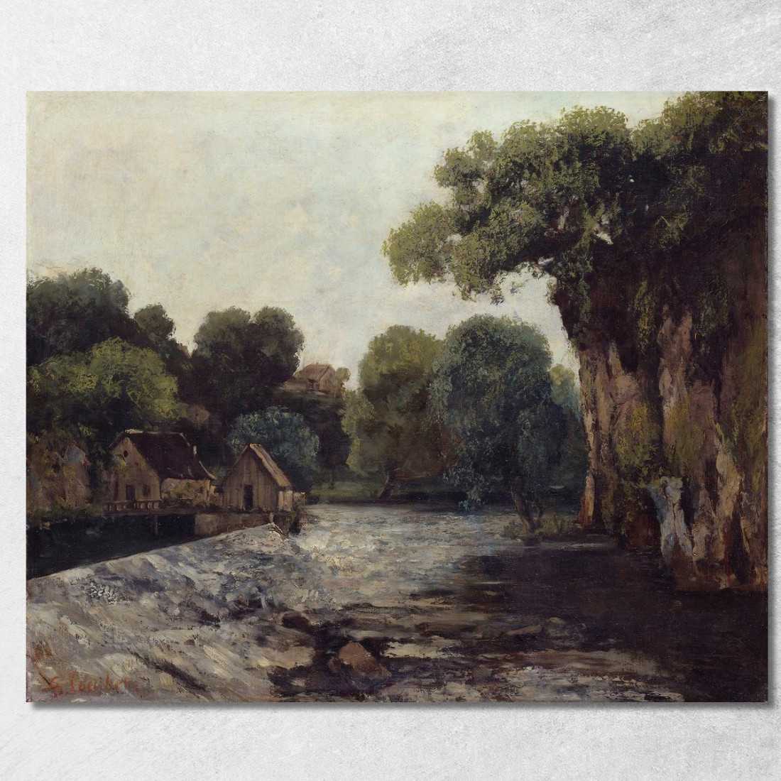 La Chiusa Al Mulino Gustave Courbet cg185 quadro stampato su tela La Chiusa Al Mulino Gustave Courbet cg185 quadro stampato su tela