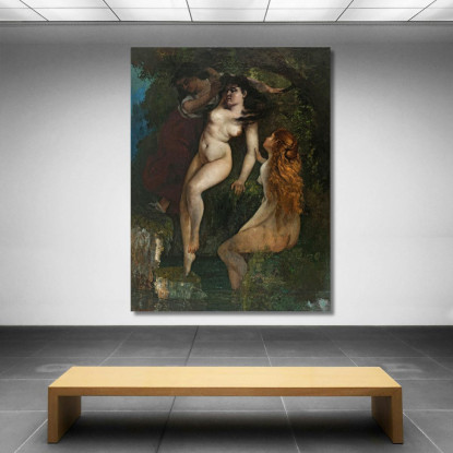 Tre Bagnanti Gustave Courbet cg188 quadro stampato su tela