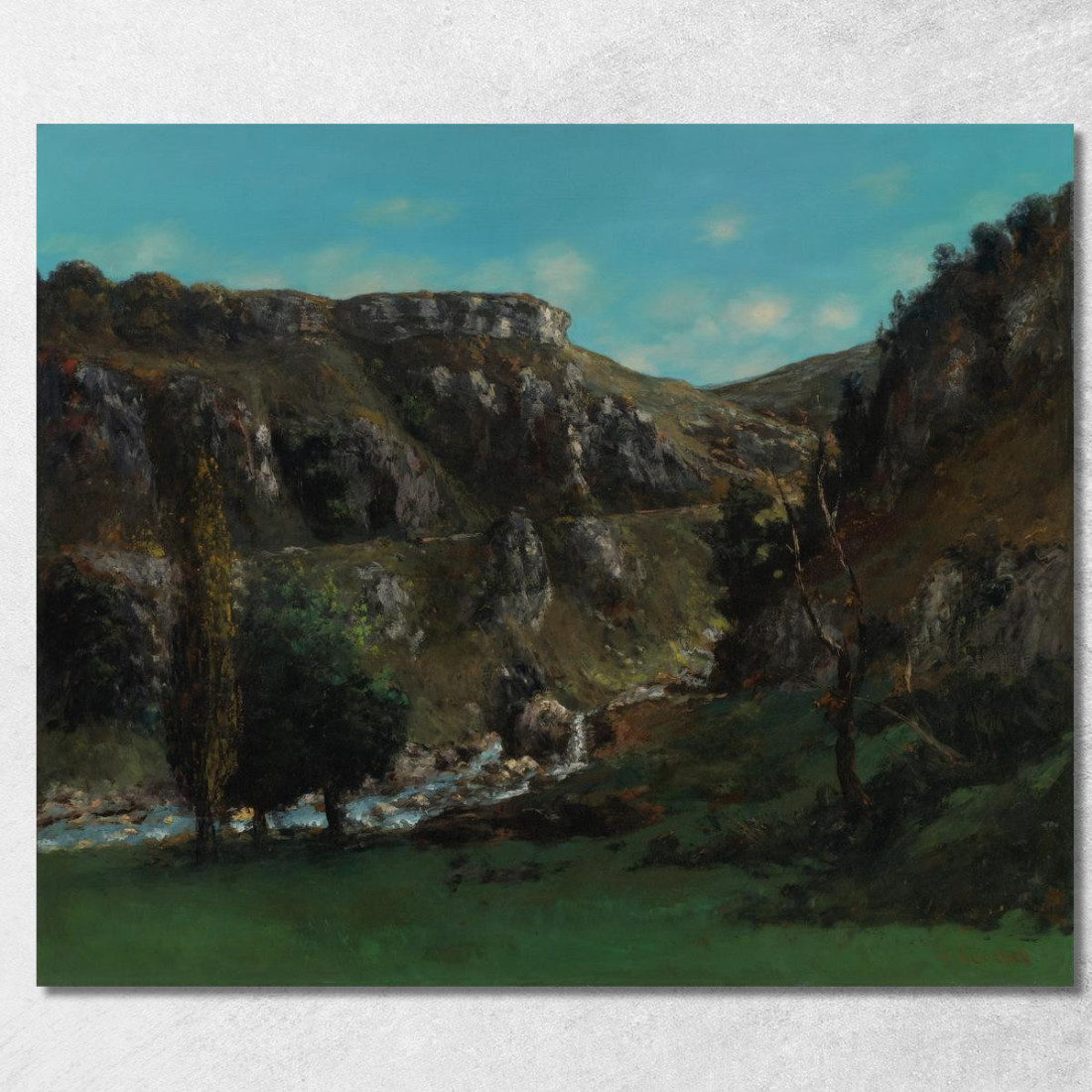 Valle Della Loue Vicino A Mouthiers-Haute-Pierre Gustave Courbet cg189 quadro stampato su tela