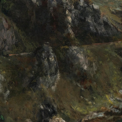 Valle Della Loue Vicino A Mouthiers-Haute-Pierre Gustave Courbet cg189 quadro stampato su tela