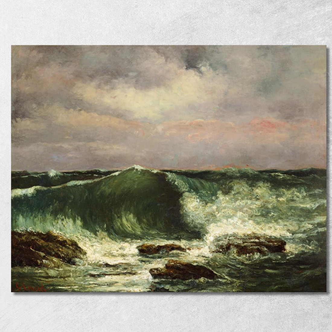 Onde Gustave Courbet cg195 quadro stampato su tela Onde Gustave Courbet cg195 quadro stampato su tela