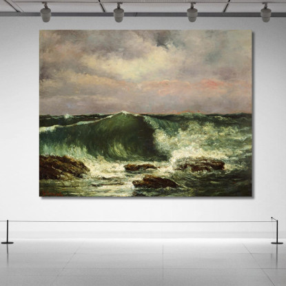 Onde Gustave Courbet cg195 quadro stampato su tela