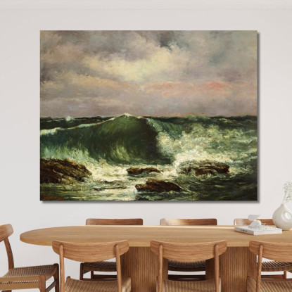 Onde Gustave Courbet cg195 quadro stampato su tela