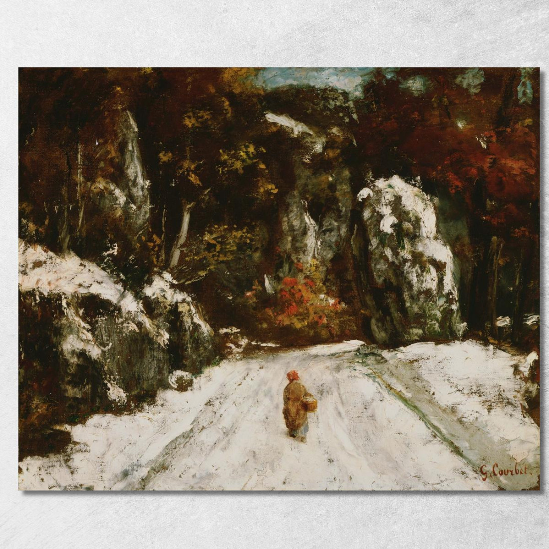 Inverno Nel Giura Gustave Courbet cg196 quadro stampato su tela Inverno Nel Giura Gustave Courbet cg196 quadro stampato su tela