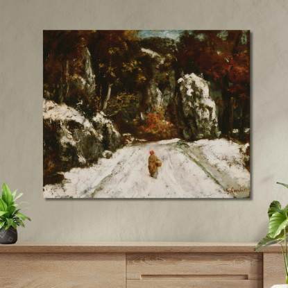 Inverno Nel Giura Gustave Courbet cg196 quadro stampato su tela