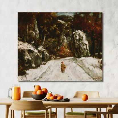 Inverno Nel Giura Gustave Courbet cg196 quadro stampato su tela