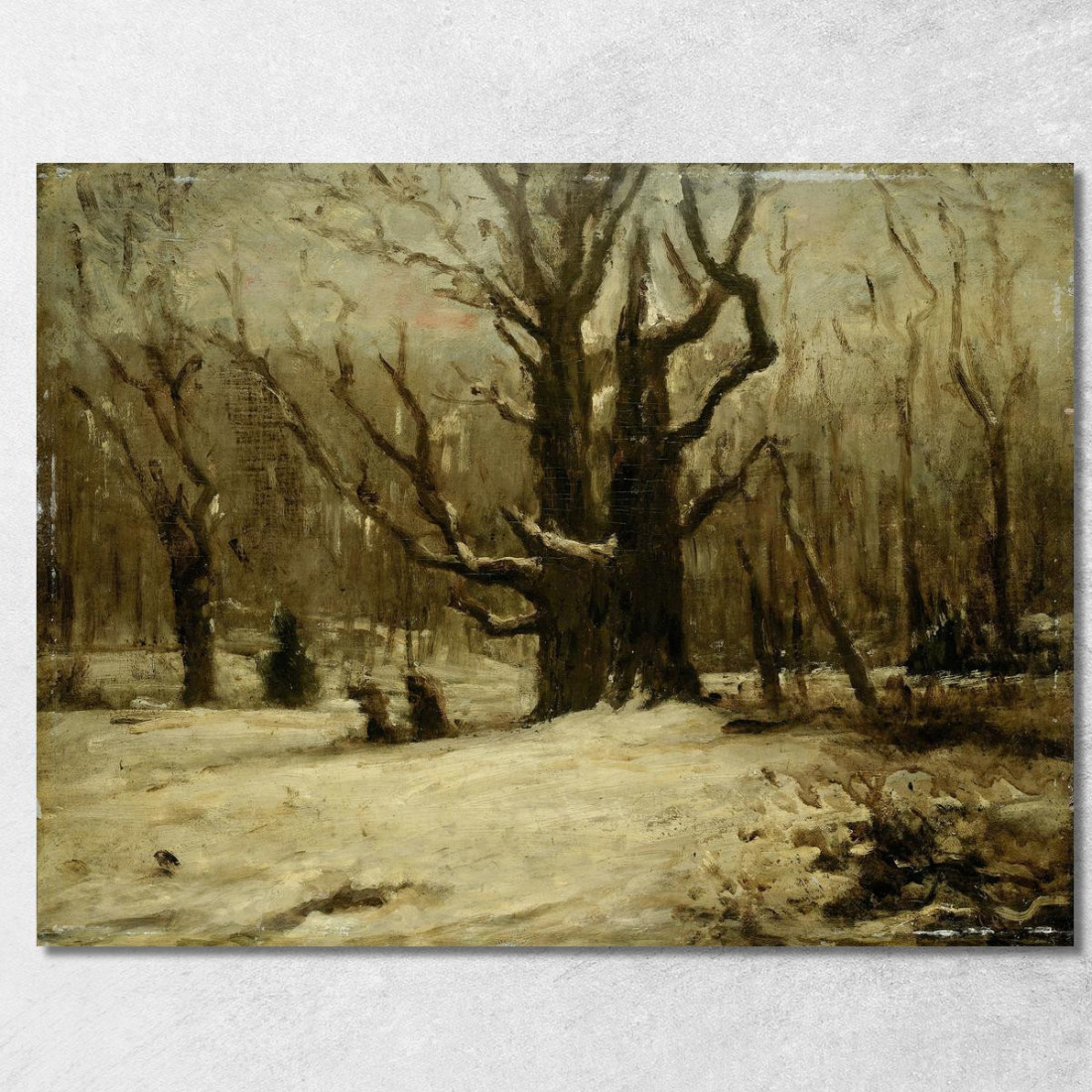 Paesaggio Invernale Gustave Courbet cg197 quadro stampato su tela Paesaggio Invernale Gustave Courbet cg197 quadro stampato su tela