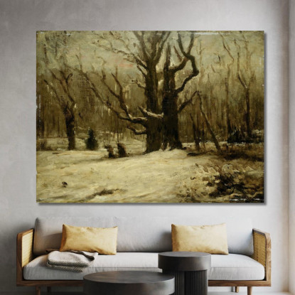 Paesaggio Invernale Gustave Courbet cg197 quadro stampato su tela