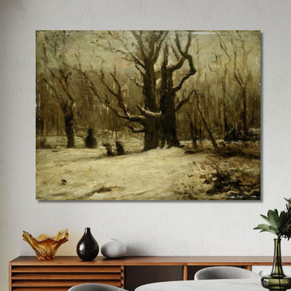 Paesaggio Invernale Gustave Courbet cg197 quadro stampato su tela