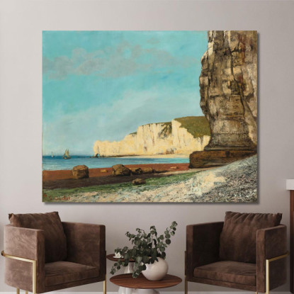 Étretat Les Cliffs Gustave Courbet cg201 quadro stampato su tela