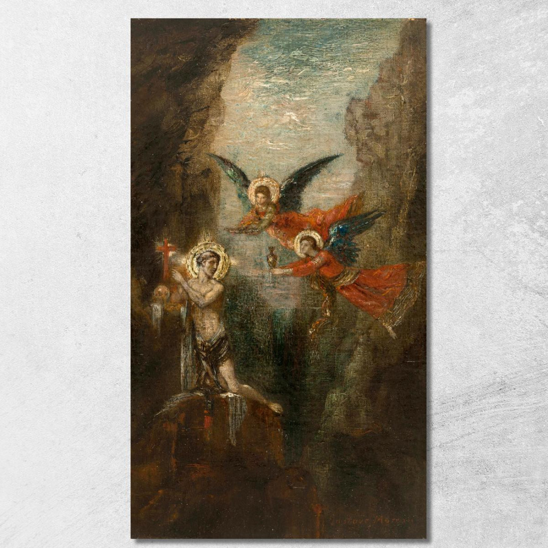 Un Santo Nel Deserto Gustave Moreau gmr1 quadro stampato su tela Un Santo Nel Deserto Gustave Moreau gmr1 quadro stampato su tela